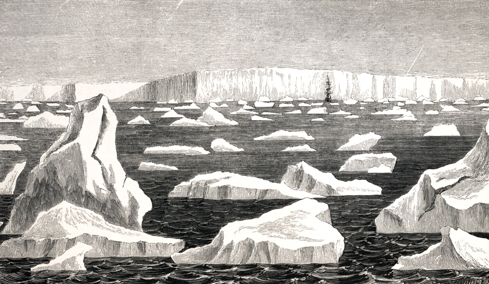 The Ross Ice Shelf in Antarctica, from James Geikie